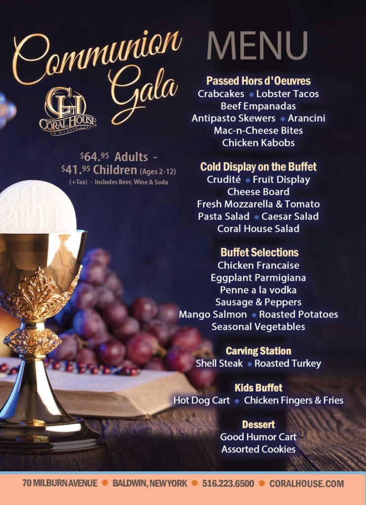 Communion Gala Menu